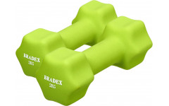 Набор гантелей неопреновых по 2 кг, салатовые, 2 шт Набор гантелей неопреновых по 2 кг, салатовые, 2 шт