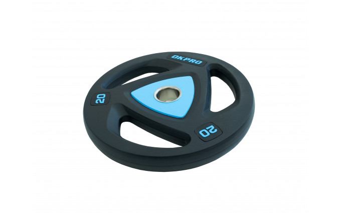 Диск олимпийский полиуретановый 20 кг OKPRO Диск олимпийский полиуретановый 20 кг OKPRO